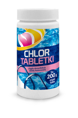 Chlor Do Basenu 95% Tabletki 200g x 5szt 1kg Chlor Long Tabs Maxi Gamix