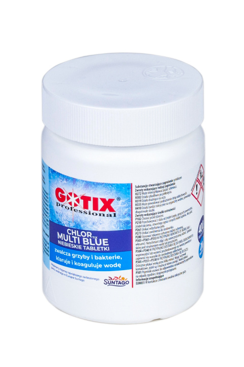 Chlor Do Basenu 80% Multi Tabletki Niebieskie 20g x 20szt 400g ChlorTix Multi Blue Gotix Chlor Do Basenu 80% Multi Tabletki Niebieskie 20g x 20szt 400g ChlorTix Multi Blue Gotix