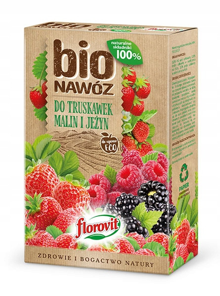 Nawóz Do Truskawek Malin i Jeżyn Bio Mineralno Organiczny Granulat 1,1l Florovit Nawóz Do Truskawek Malin i Jeżyn Bio Mineralno Organiczny Granulat 1,1l Florovit