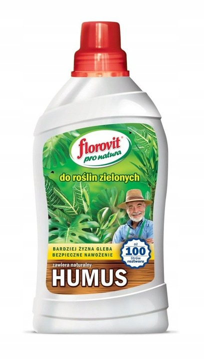 Nawóz Do Roślin Zielonych z Humusem Mineralno Organiczny Płynny 1kg Pro Natura Florovit Nawóz Do Roślin Zielonych z Humusem Mineralno Organiczny Płynny 1kg Pro Natura Florovit