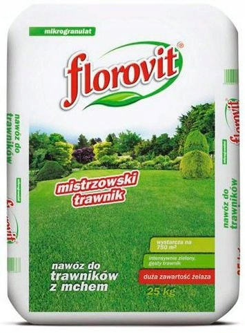 Nawóz Do Trawy z Mchem Mineralny Granulat 20kg Mistrzowski Trawnik Florovit Nawóz Do Trawy z Mchem Mineralny Granulat 20kg Mistrzowski Trawnik Florovit