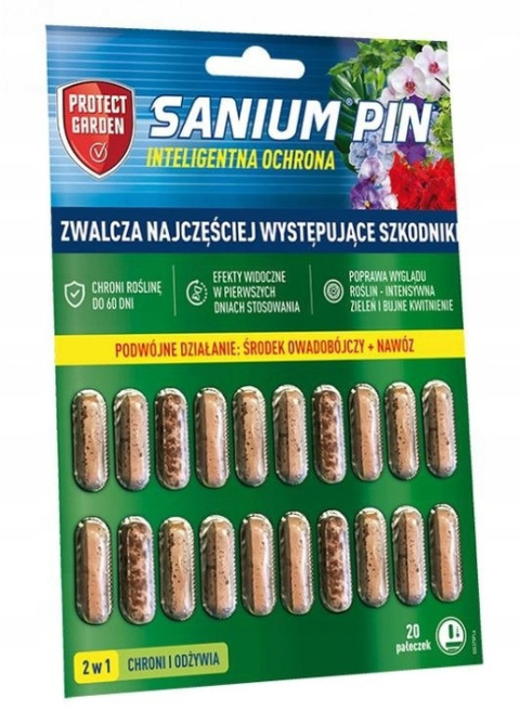 Sanium Pin 2g x 20szt Pałeczki z Nawozem Owadobójcze Do Zwalczania Szkodników w Uprawach Roślin Protect Garden Sanium Pin 2g x 20szt Pałeczki z Nawozem Owadobójcze Do Zwalczania Szkodników w Uprawach Roślin Protect Garden