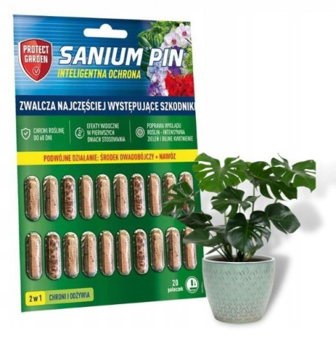 Sanium Pin 2g x 20szt Pałeczki z Nawozem Owadobójcze Do Zwalczania Szkodników w Uprawach Roślin Protect Garden Sanium Pin 2g x 20szt Pałeczki z Nawozem Owadobójcze Do Zwalczania Szkodników w Uprawach Roślin Protect Garden