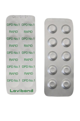 Tabletki Do Pomiaru Wolnego Chloru w Wodzie Do Testera Kolorometrycznego DPD1 Rapid 1szt 10tab Lovibond