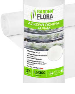 Agrowłóknina Biała 23g/m2 UV 1,6m x 100mb GF Agro