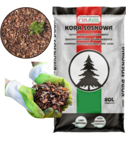 Kora sosnowa ogrodnicza średnia 20-40 mm 80L/45