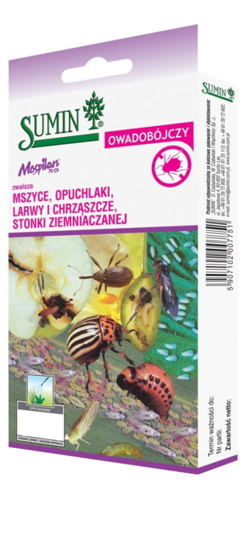 Mospilan 20 SP 20g Środek Owadobójczy Do Zwalczania Szkodników w Uprawach Roślin Sumin Mospilan 20 SP 20g Środek Owadobójczy Do Zwalczania Szkodników w Uprawach Roślin Sumin