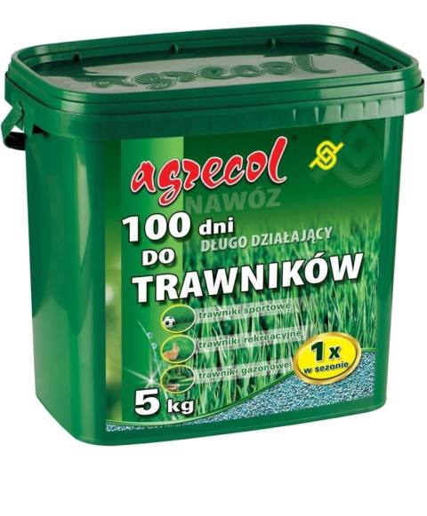 Nawóz Do Trawy Długodziałający 100 Dni Mineralny Granulat 5kg Agrecol