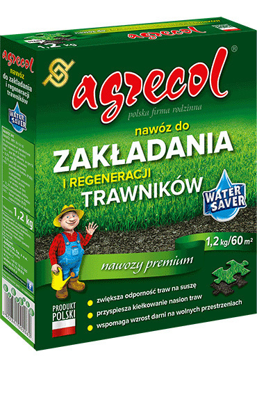 Nawóz Do Trawy Zakładanie i Regeneracjia Trawnika Mineralny Granulat 1,2kg Agrecol