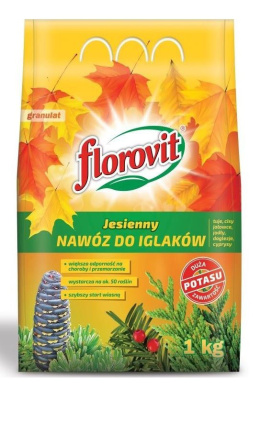 Nawóz Do Iglaków Jesienny Mineralny Granulat 1kg Worek Florovit