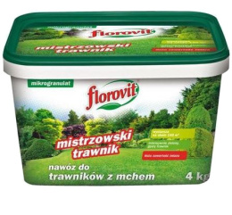 Nawóz Do Trawy z Mchem Mineralny Granulat 4kg Mistrzowski Trawnik Florovit