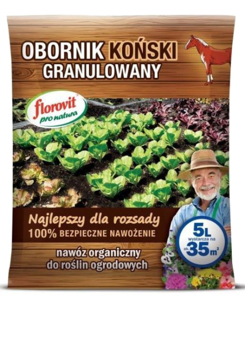 Obornik Koński Nawóz Naturalny Granulat 5L Pro Natura Florovit