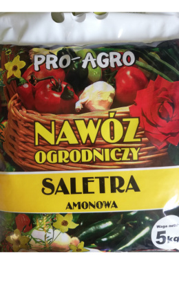 Nawóz Uniwersalny Saletra Amonowa Azotan Amonu Mineralny Granulat 5kg Pro-Agro