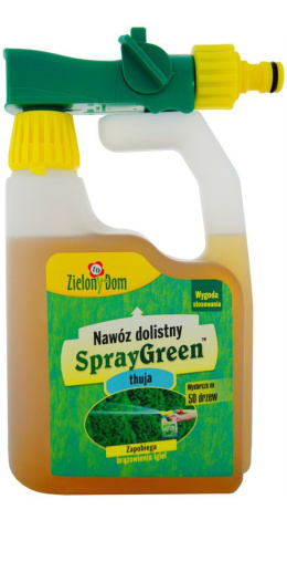 Nawóz Do Thui Dolistny Mineralny Płynny Sprayer 950ml SprayGreen Zielony Dom
