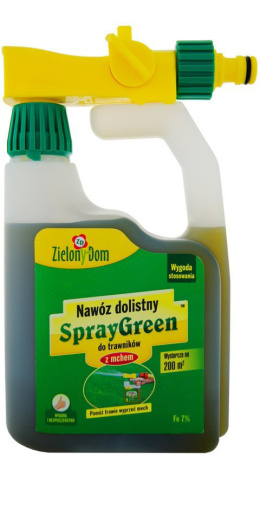 Nawóz Do Trawy z Mchem AntyMech Mineralny Płynny 950ml Sprayer SprayGreen Zielony Dom