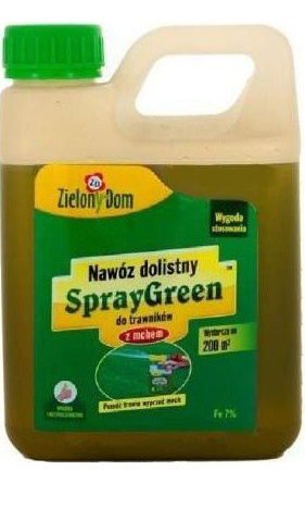 Nawóz Do Trawy z Mchem Anty Mech Mineralny Płynny 950ml Zapas SprayGreen Zielony Dom Nawóz Do Trawy z Mchem Anty Mech Mineralny Płynny 950ml Zapas SprayGreen Zielony Dom