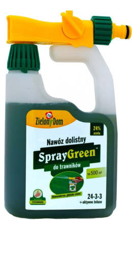 Nawóz Do Trawy Dolistny Mineralny Płynny 950ml Sprayer SprayGreen Zielony Dom