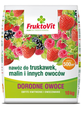 Nawóz Do Truskawek, Malin i Innych Owoców Mineralny Granulat 10kg Fruktovit Plus