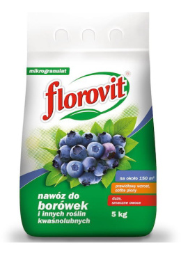 Nawóz Do Borówek i Innych Roślin Kwaśnolubnych Mineralny Granulat 5kg Florovit