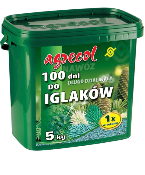 Nawóz Do Iglaków Długodziałający 100 Dni Mineralny Granulat 5kg Agrecol