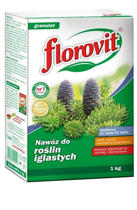 Nawóz Do Iglaków Mineralny Granulat 1kg Karton Florovit