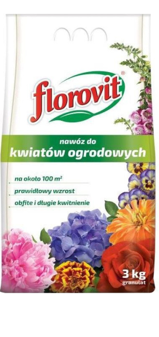 Nawóz Do Kwiatów Ogrodowych Mineralny Granulat 3kg Worek Florovit