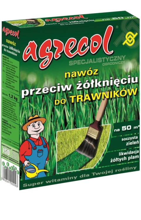 Nawóz Do Trawy Przeciw Żółknięciu Mineralny Granulat 1kg Agrecol