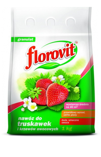 Nawóz Do Truskawek i Krzewów Owocowych Mineralny Granulat 1kg Worek Florovit Nawóz Do Truskawek i Krzewów Owocowych Mineralny Granulat 1kg Worek Florovit