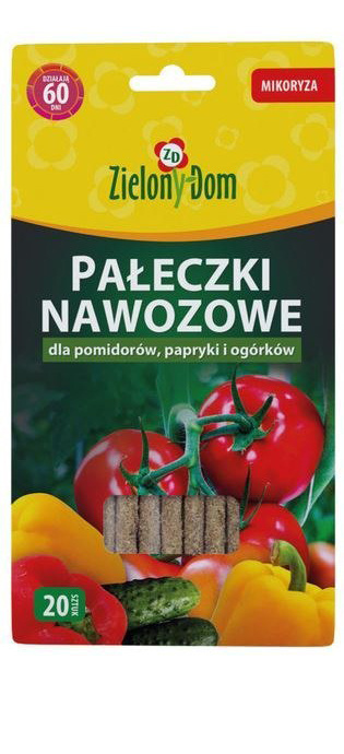 Pałeczki Nawozowe Do Pomidorów Papryki i Ogorków Mineralne 20szt Zielony Dom