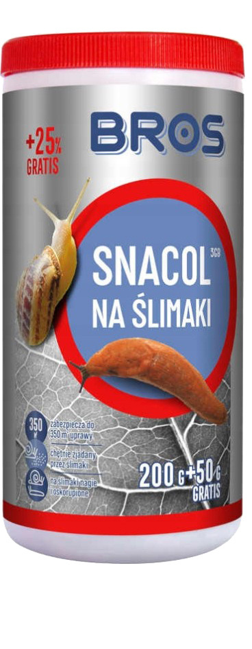 Snacol 5 GB 200g Granulat Moluskocyd Środek Ślimakobójczy Bros Snacol 5 GB 200g Granulat Moluskocyd Środek Ślimakobójczy Bros