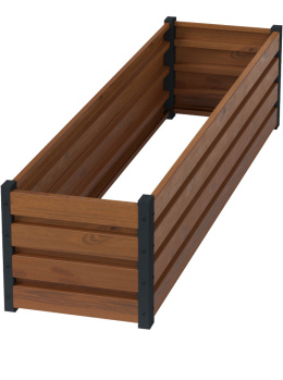 Kwietnik Rabata Metalowa KD-4 40x50x200cm Drewnopodobne Garden Steel