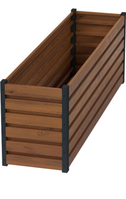 Kwietnik Rabata Metalowa KD-6 60x50x200cm Drewnopodobne Garden Steal