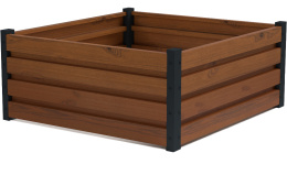 Kwietnik Rabata Metalowa KK-4 40x100x100cm Drewnopodobny Garden Steel