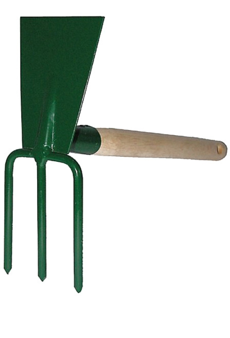 Motyka 7cm z Trójzębem Ze Stali z Trzonkiem Drewnianym 30cm Nr 124 KARD Motyka 7cm z Trójzębem Ze Stali z Trzonkiem Drewnianym 30cm Nr 124 KARD