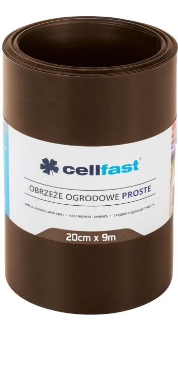 Obrzeże Trawnikowe Płaskie 20cm x 9m Brązowe Cellfast Obrzeże Trawnikowe Płaskie 20cm x 9m Brązowe Cellfast