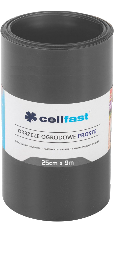 Obrzeże Trawnikowe Płaskie 25cm x 9m Grafitowe Cellfast Obrzeże Trawnikowe Płaskie 25cm x 9m Grafitowe Cellfast