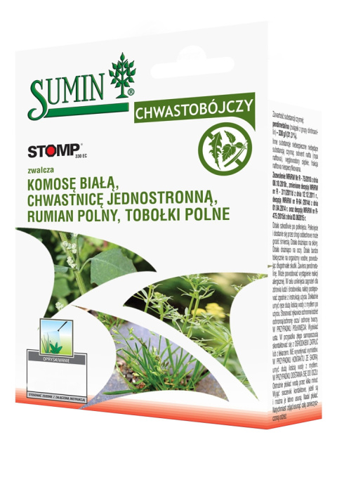 Stomp Aqua 455 CS 15ml Środek Chwastobójczy Na Chwasty Jednoliścienne i Dwuliścienne Sumin