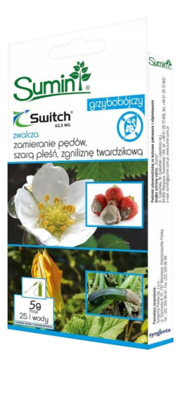 Switch 62,5 WG 5g Fungicyd Środek Grzybobójczy Do Zwalczania Chorób Grzybowych w Uprawach Roślin Sumin