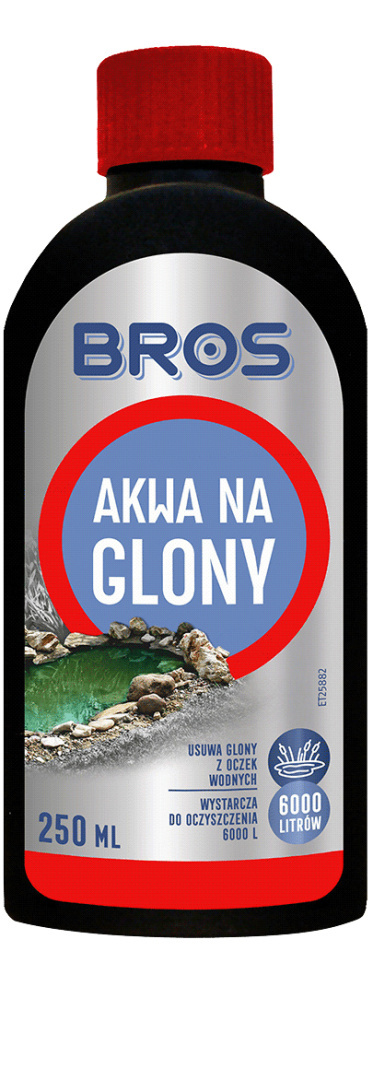 Akwa Na Glony Płyn Do Zwalczania Glonów w Oczkach Wodnych i Fontannach 250ml Bros