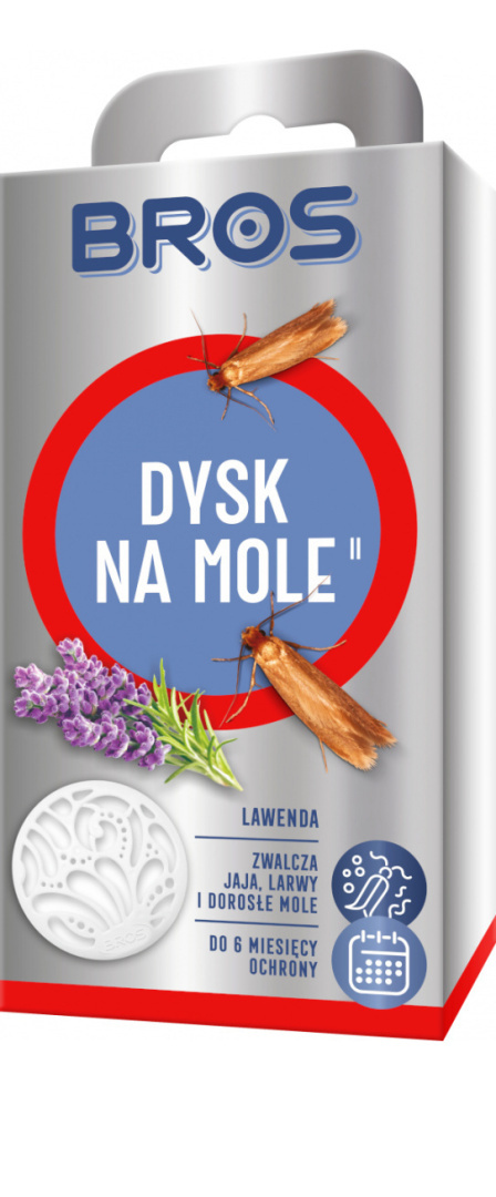 Dysk Na Mole Odzieżowe Dorosłe Jaja i Larwy o Zapachu Lawendy Bros