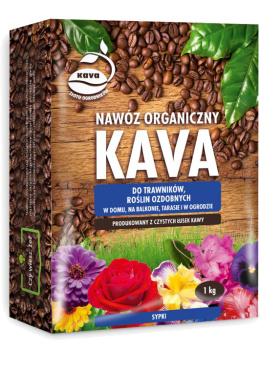 Nawóz Do Roślin w Domu Na Balkonie i Ogrodzie z Łusek Kawy Organiczny Sypki 1kg Kava