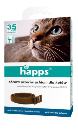 Obroża Na Pchły i Kleszcze Dla Kotów 35cm Happs Bros