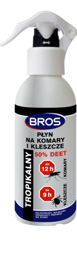 Płyn Na Komary i Kleszcze 50% Deet 130ml Środek Odstraszający Bros