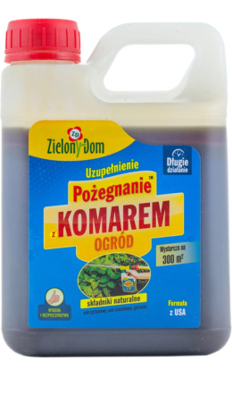 Pożegnanie z Komarem Zapas Do Rozpylacza 950ml Repelent Naturalny Środek Odstraszający Komary Zielony Dom