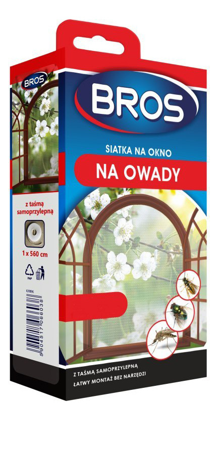 Moskitiera Siatka Przeciw Owadom Do Okna 130cm x 150cm Biała BROS Moskitiera Siatka Przeciw Owadom Do Okna 130cm x 150cm Biała BROS