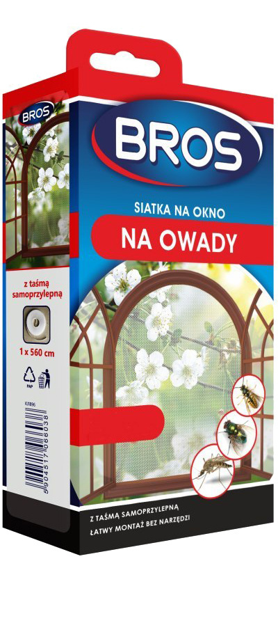 Moskitiera Siatka Przeciw Owadom Do Okna 150cm x 180cm Biała BROS