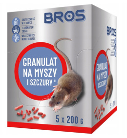 Bros granulat na myszy i szczury 1kg 5x200g