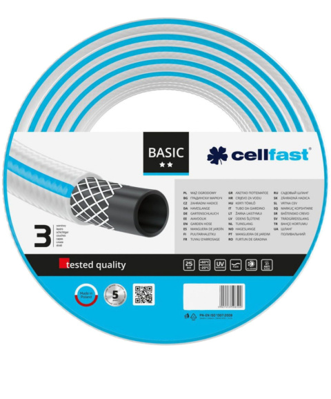 Wąż Ogrodowy 1/2" Trzy Warstwowy 20mb 10-400 Basic Cellfast