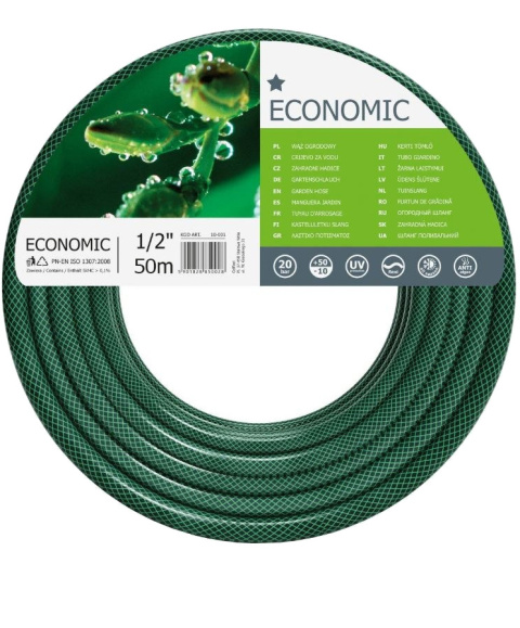 Wąż Ogrodowy 1/2" Trzy Warstwowy 50mb 10-003 Economic Cellfast Wąż Ogrodowy 1/2" Trzy Warstwowy 50mb 10-003 Economic Cellfast