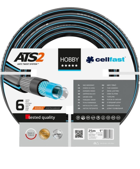 Wąż Ogrodowy 1'' Sześcio Warstwowy 25mb 16-230 ATS2 Hobby Cellfast Wąż Ogrodowy 1'' Sześcio Warstwowy 25mb 16-230 ATS2 Hobby Cellfast